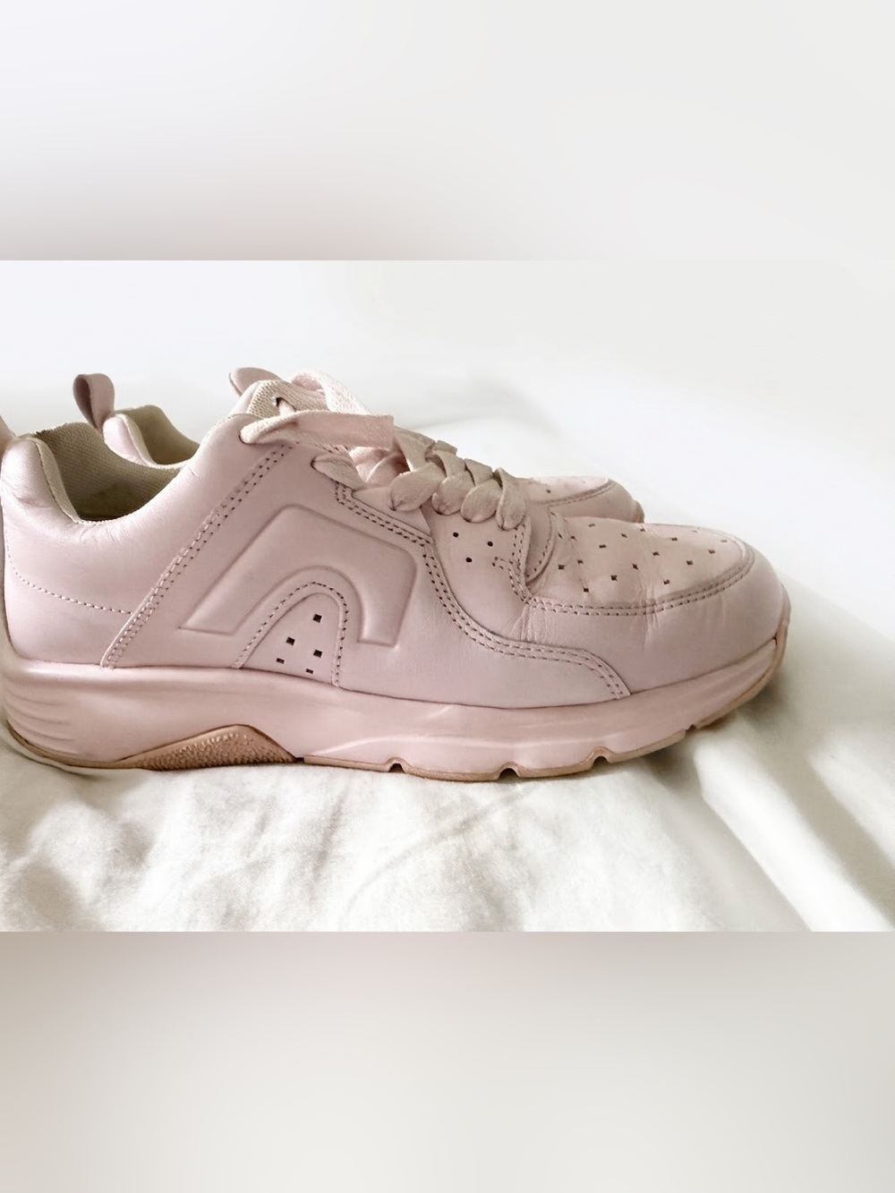 Camper Soft Pink Leather Chunky Sneakers